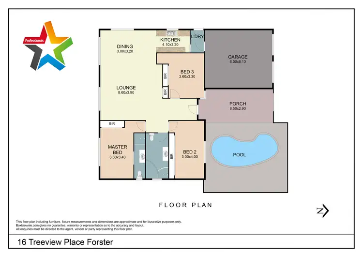 Floorplan of Homely house listing, 16 Tree View Place, Forster NSW 2428