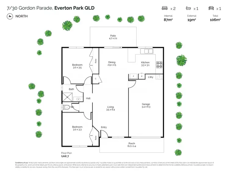 Floorplan of Homely unit listing, 7/30 Gordon Pde, Everton Park QLD 4053