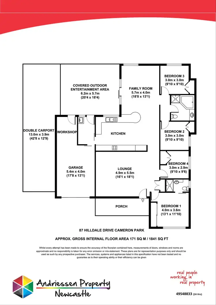 Floorplan of Homely house listing, 87 Hilldale Drive, Cameron Park NSW 2285