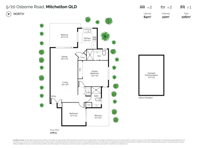Floorplan of Homely unit listing, 5/20 Osborne Road, Mitchelton QLD 4053