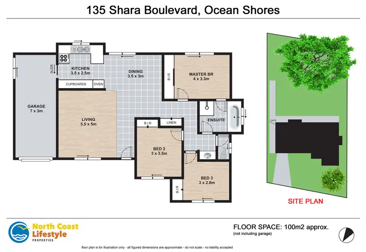 Floorplan of Homely house listing, 135 Shara Blvd, Ocean Shores NSW 2483