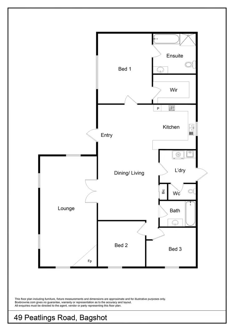 Floorplan of Homely rural property listing, 49 Peatlings Road, Bagshot VIC 3551