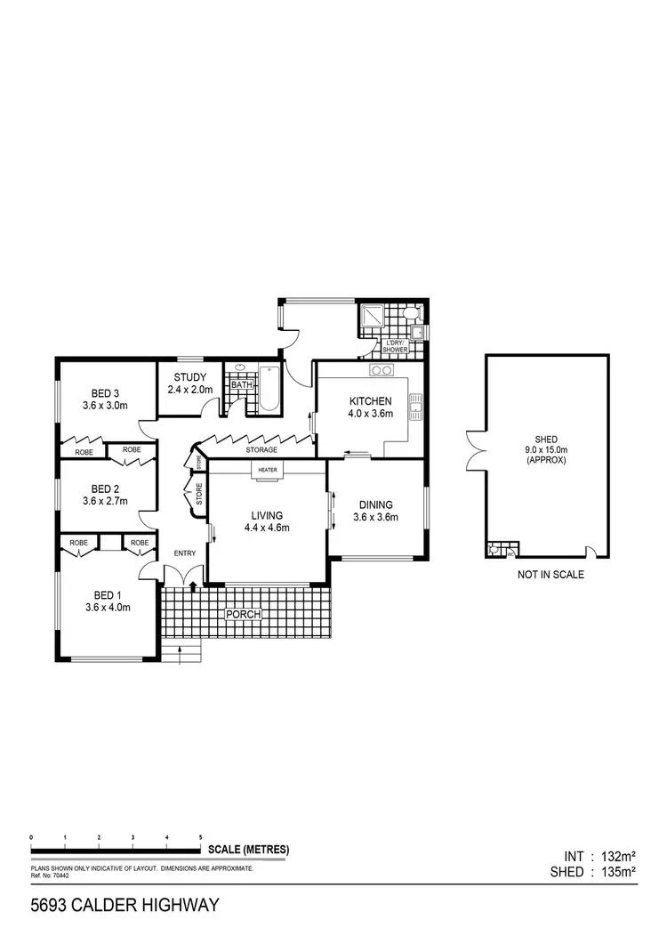Floorplan of Homely house listing, 5693 Calder Highway, Kangaroo Flat VIC 3555
