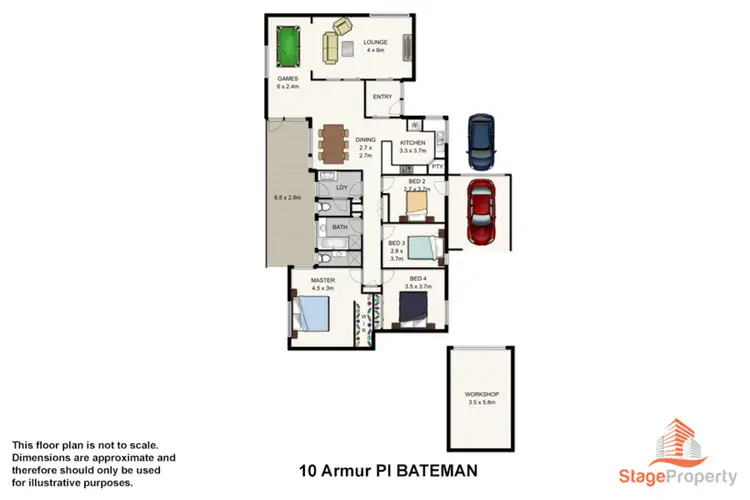 Floorplan of Homely house listing, 10 Amur Place, Bateman WA 6150