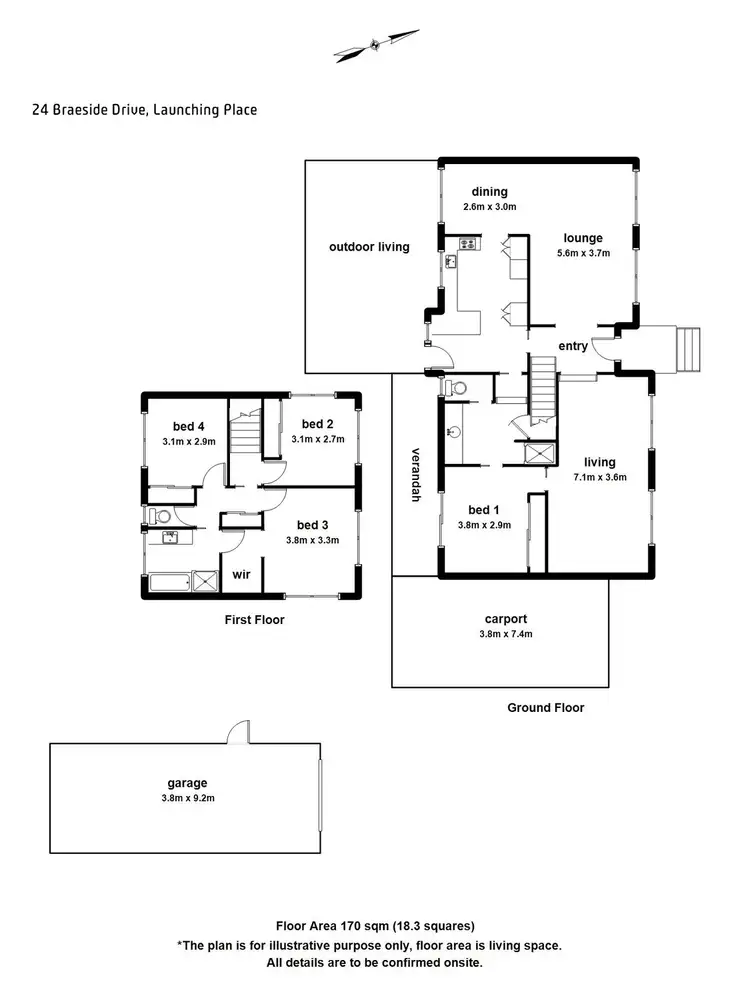 Floorplan of Homely house listing, 24 Braeside Drive, Launching Place VIC 3139