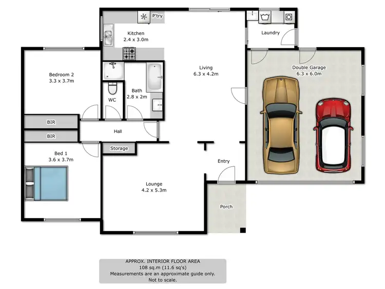 Floorplan of Homely unit listing, 1/252 Beechworth Road, Wodonga VIC 3690
