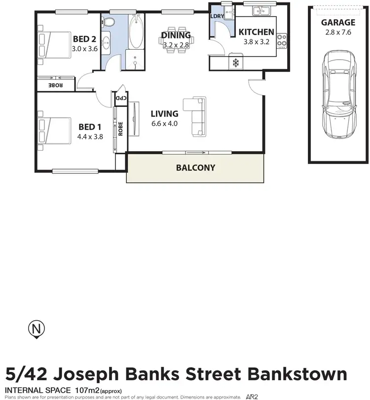 Floorplan of Homely unit listing, 5/42 Sir Joseph Banks Street, Bankstown NSW 2200