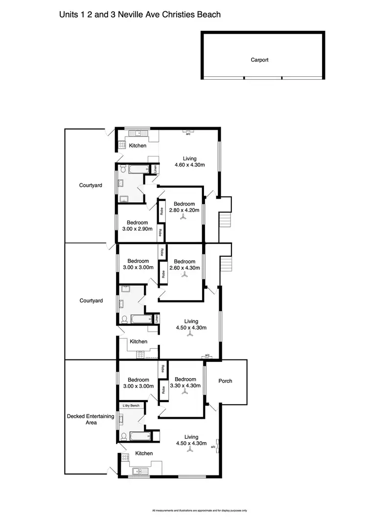 Floorplan of Homely block of units listing, 1-3/10 Neville Avenue, Christies Beach SA 5165