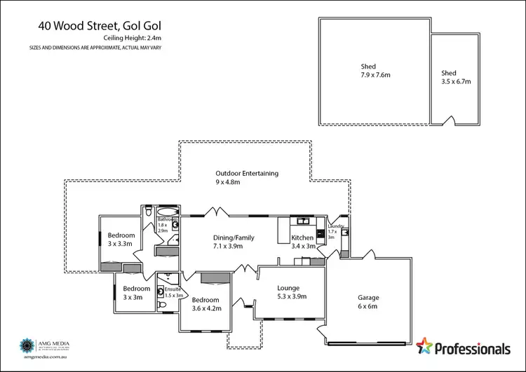 Floorplan of Homely house listing, 40 Wood Street, Gol Gol NSW 2738