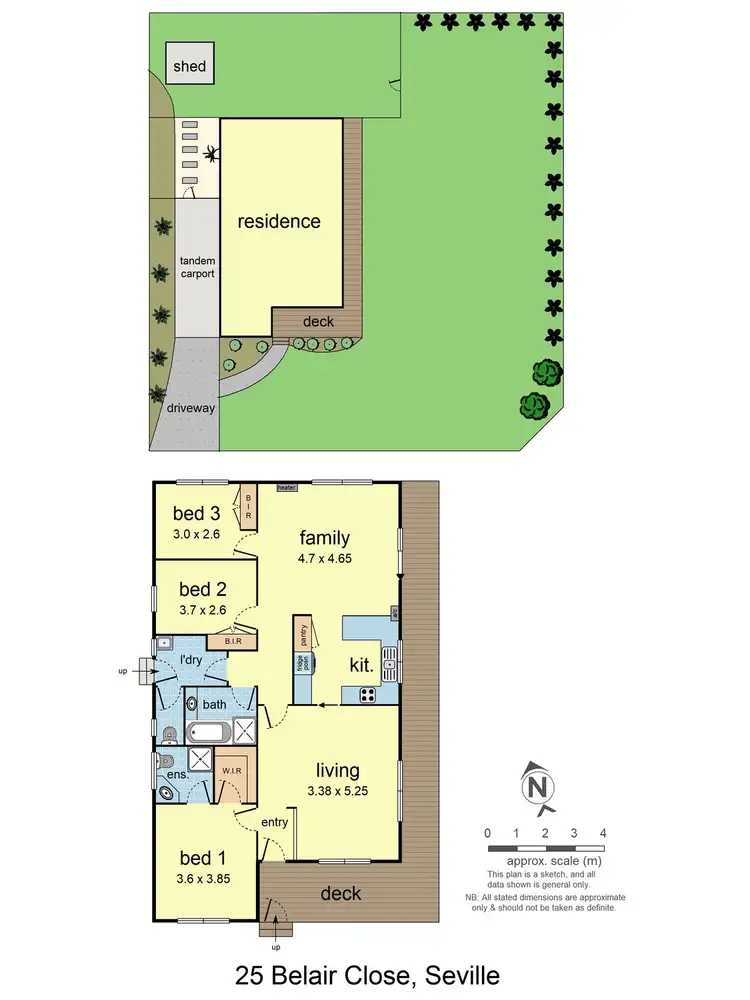 Floorplan of Homely house listing, 25 Belair Close, Seville VIC 3139