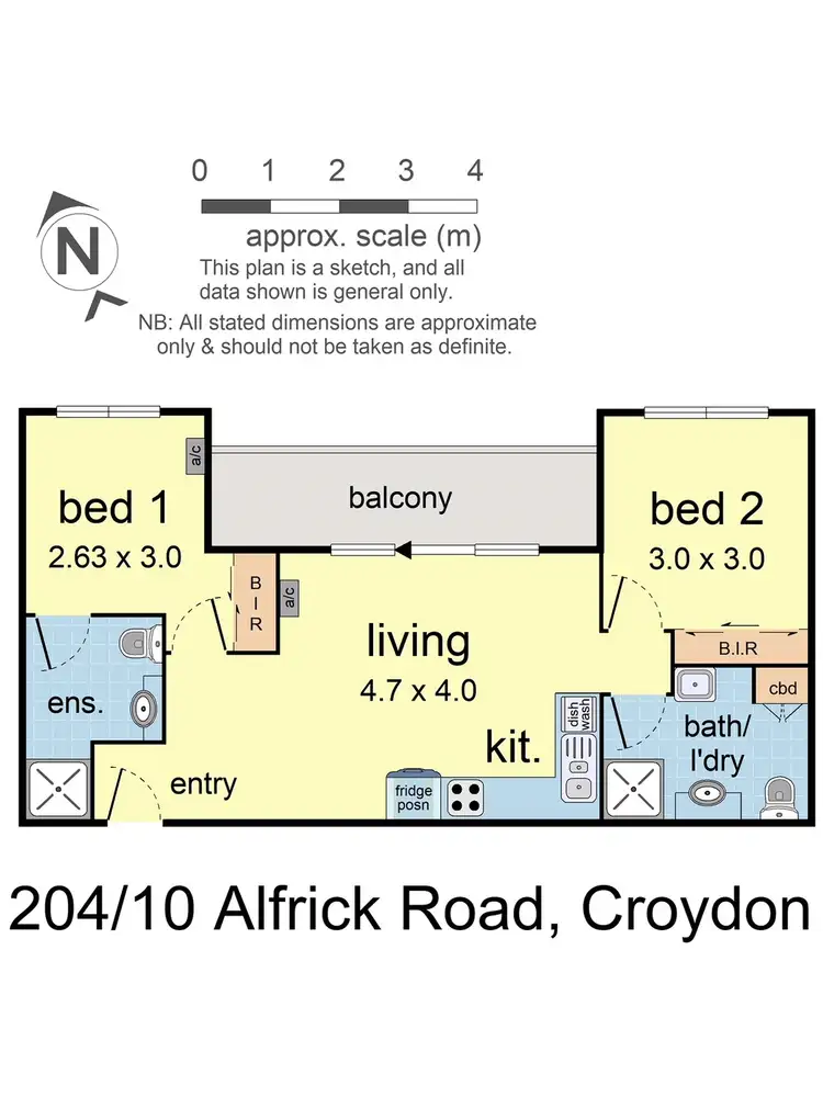 Floorplan of Homely apartment listing, 204/10 Alfrick Road, Croydon VIC 3136