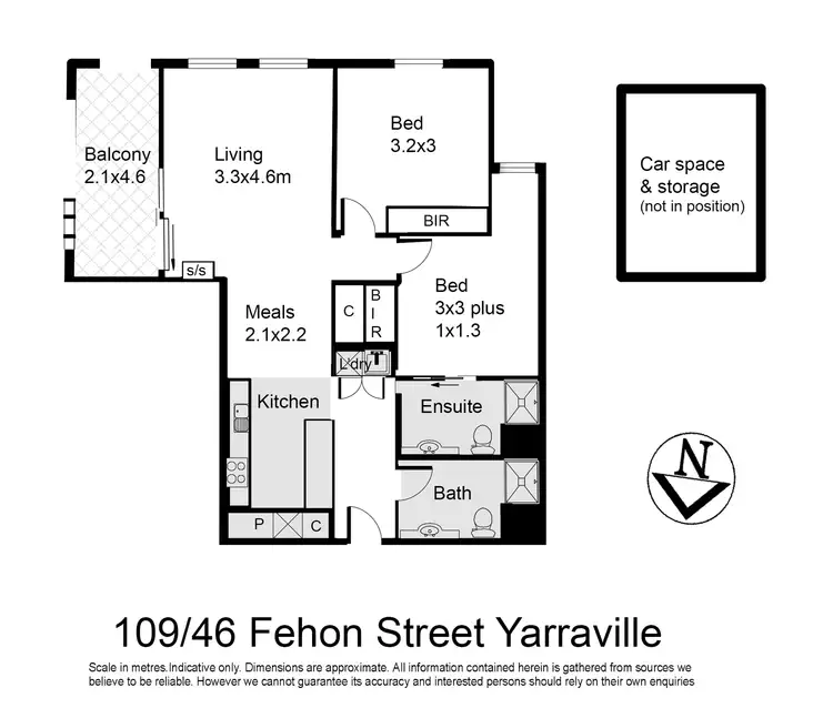 Floorplan of Homely apartment listing, 109/46 Fehon Street, Yarraville VIC 3013