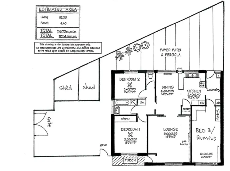 Floorplan of Homely unit listing, 1/16 Woonda Crescent, North Haven SA 5018