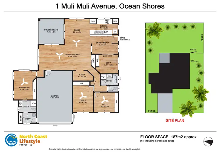 Floorplan of Homely house listing, 1 Muli Muli Avenue, Ocean Shores NSW 2483