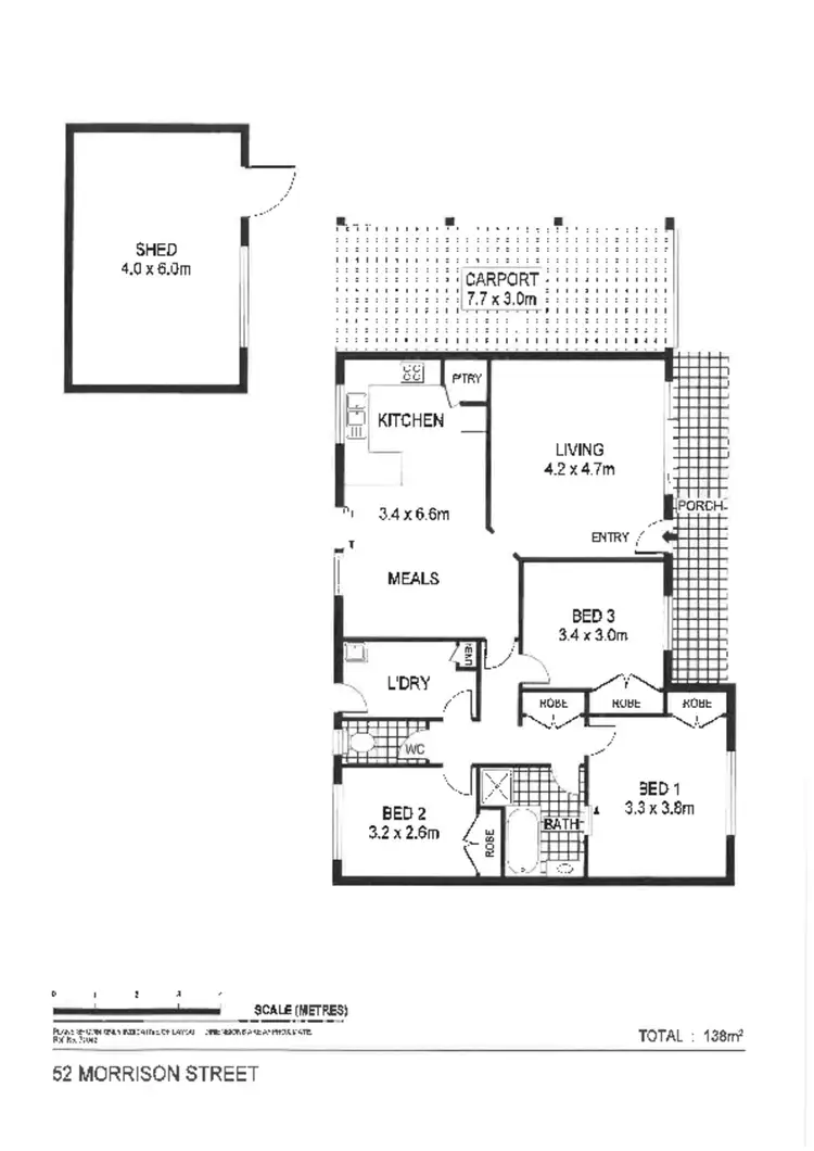 Floorplan of Homely house listing, 52 Morrison Street, Kangaroo Flat VIC 3555