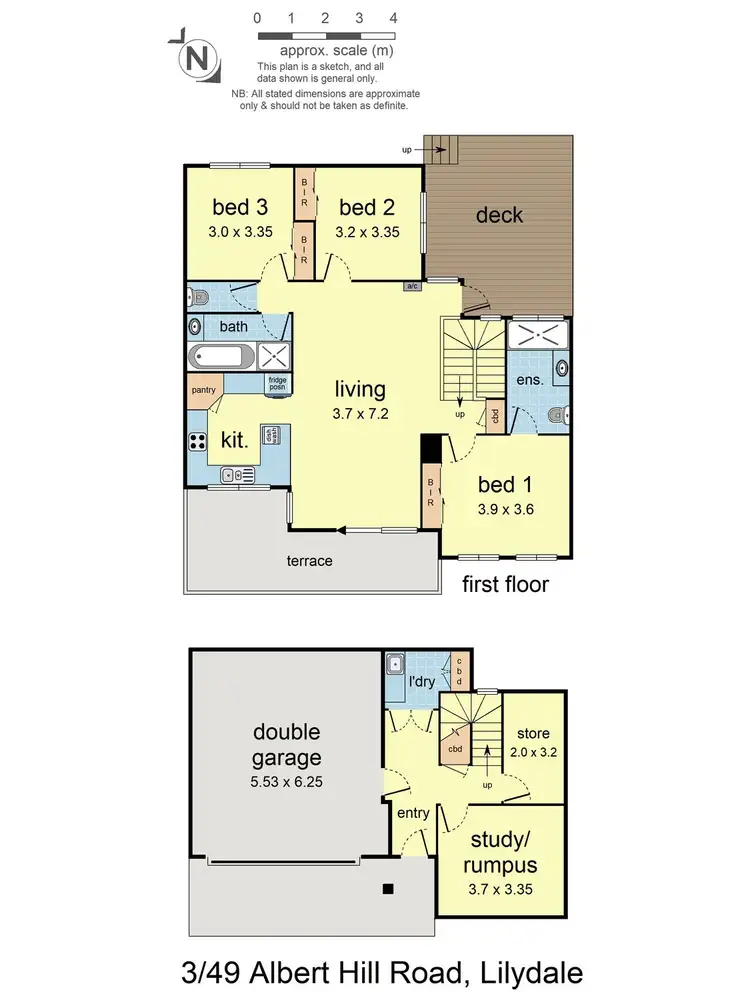 Floorplan of Homely townhouse listing, 3/49 Albert Hill Road, Lilydale VIC 3140