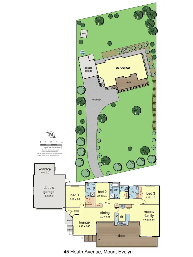 Floorplan of Homely house listing, 45 Heath Avenue, Mount Evelyn VIC 3796