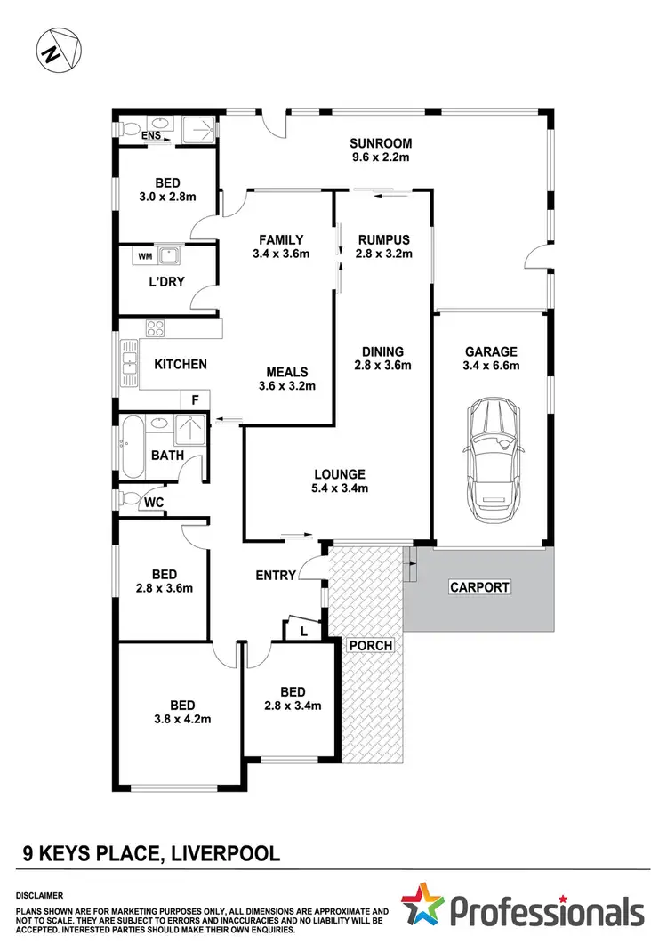 Floorplan of Homely house listing, 9 Keys Place, Liverpool NSW 2170
