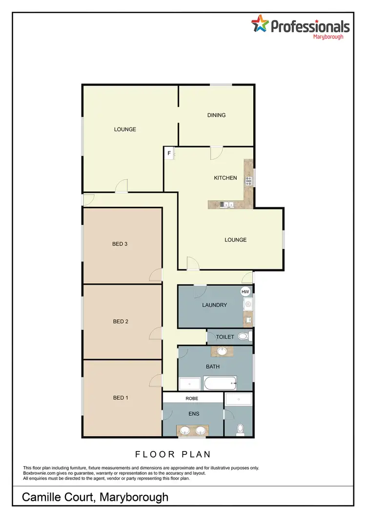 Floorplan of Homely house listing, 2 Camille Court, Maryborough VIC 3465