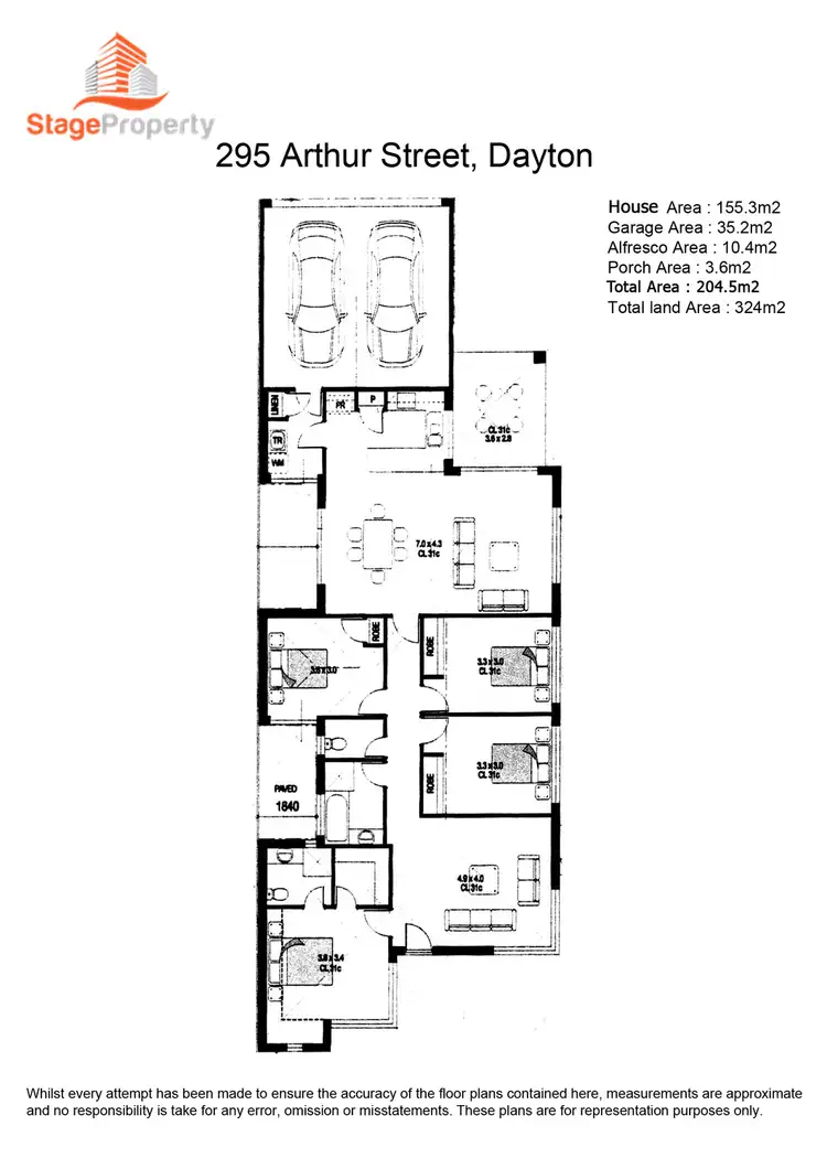 Floorplan of Homely house listing, 295 Arthur Street, Dayton WA 6055