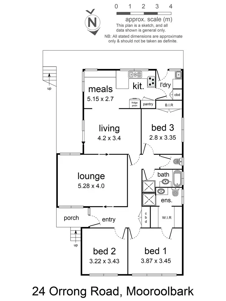 Floorplan of Homely house listing, 24 Orrong Road, Mooroolbark VIC 3138