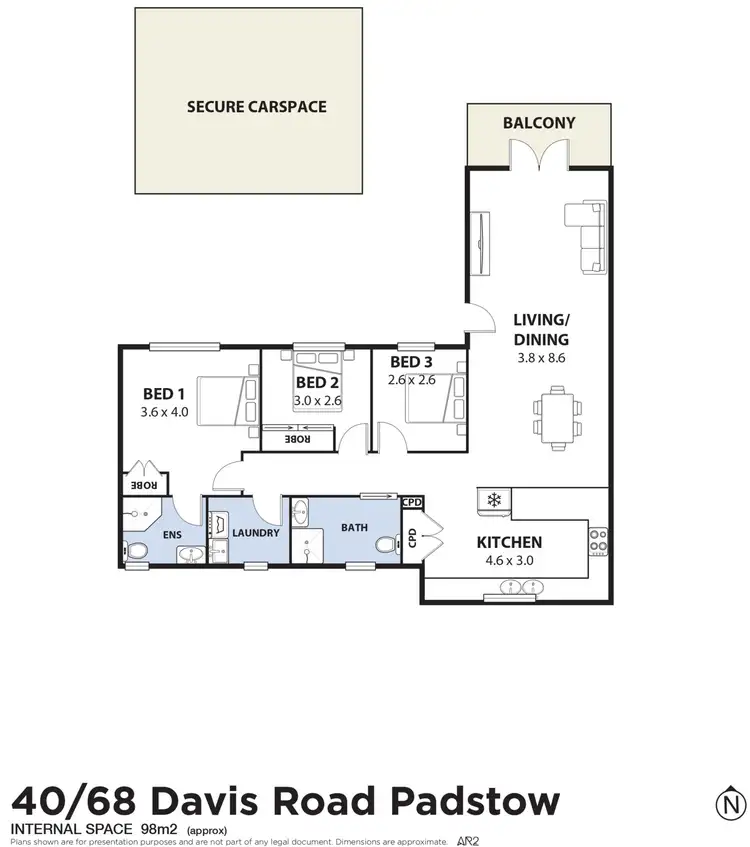 Floorplan of Homely apartment listing, 40/68 Davies Road, Padstow NSW 2211