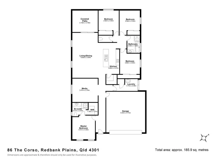 Floorplan of Homely house listing, 86 The Corso, Redbank Plains QLD 4301