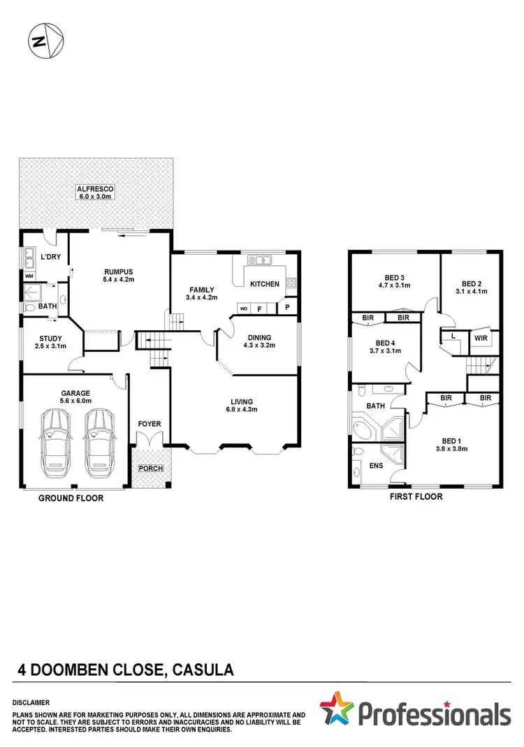 Floorplan of Homely house listing, 4 Doomben Close, Casula NSW 2170