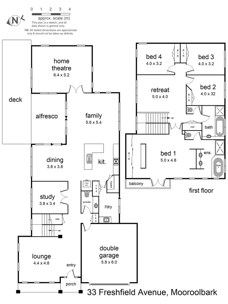 Floorplan of Homely house listing, 33 Freshfield Avenue, Mooroolbark VIC 3138
