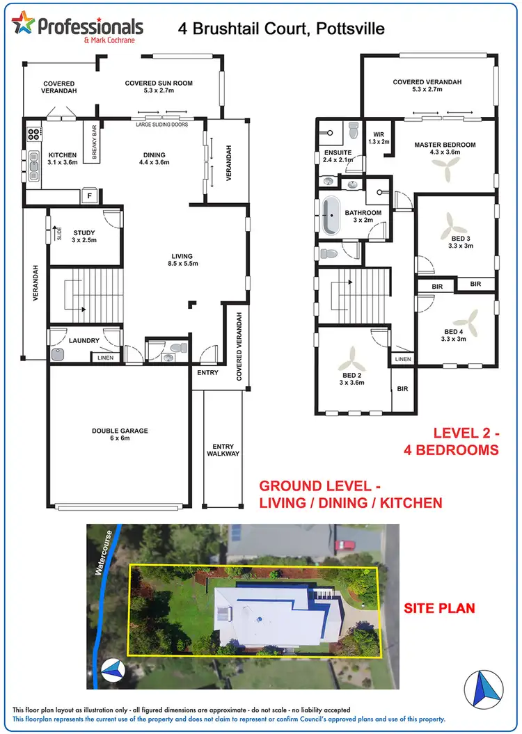 Floorplan of Homely house listing, 4 Brushtail Court, Pottsville NSW 2489