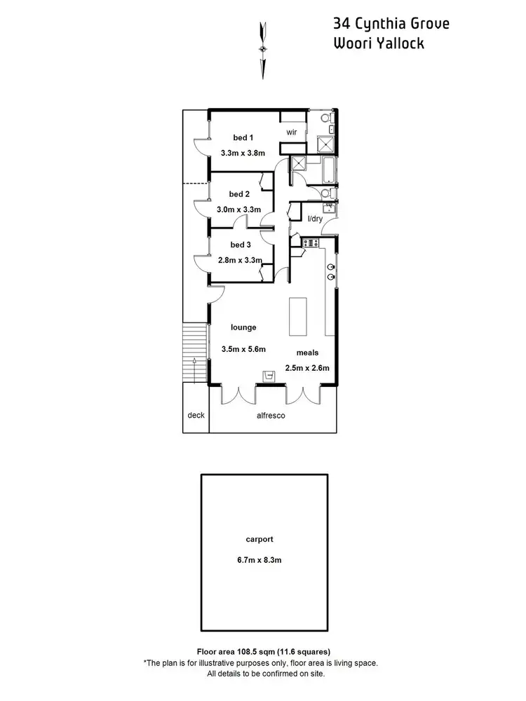 Floorplan of Homely house listing, 34 Cynthia Grove, Woori Yallock VIC 3139