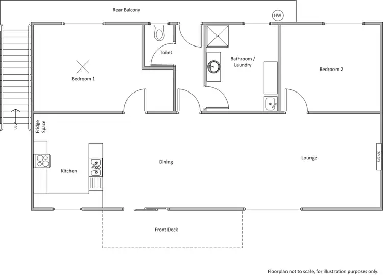 Floorplan of Homely house listing, 7 Nelson Street, Marion Bay SA 5575