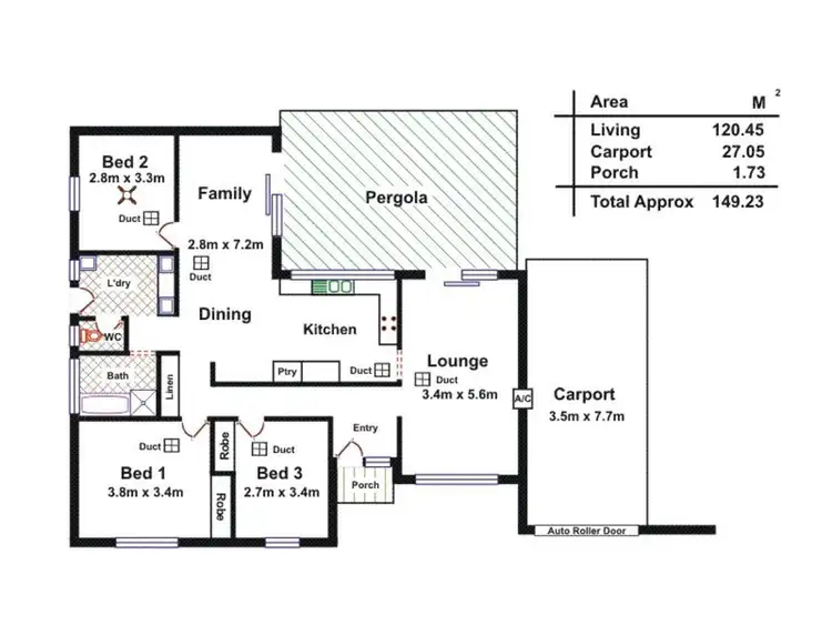 Floorplan of Homely house listing, 5 Roycroft Avenue, Gulfview Heights SA 5096