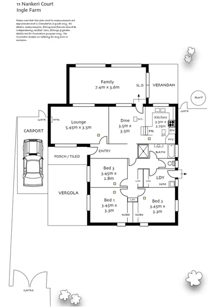 Floorplan of Homely house listing, 11 Nankeri Court, Ingle Farm SA 5098