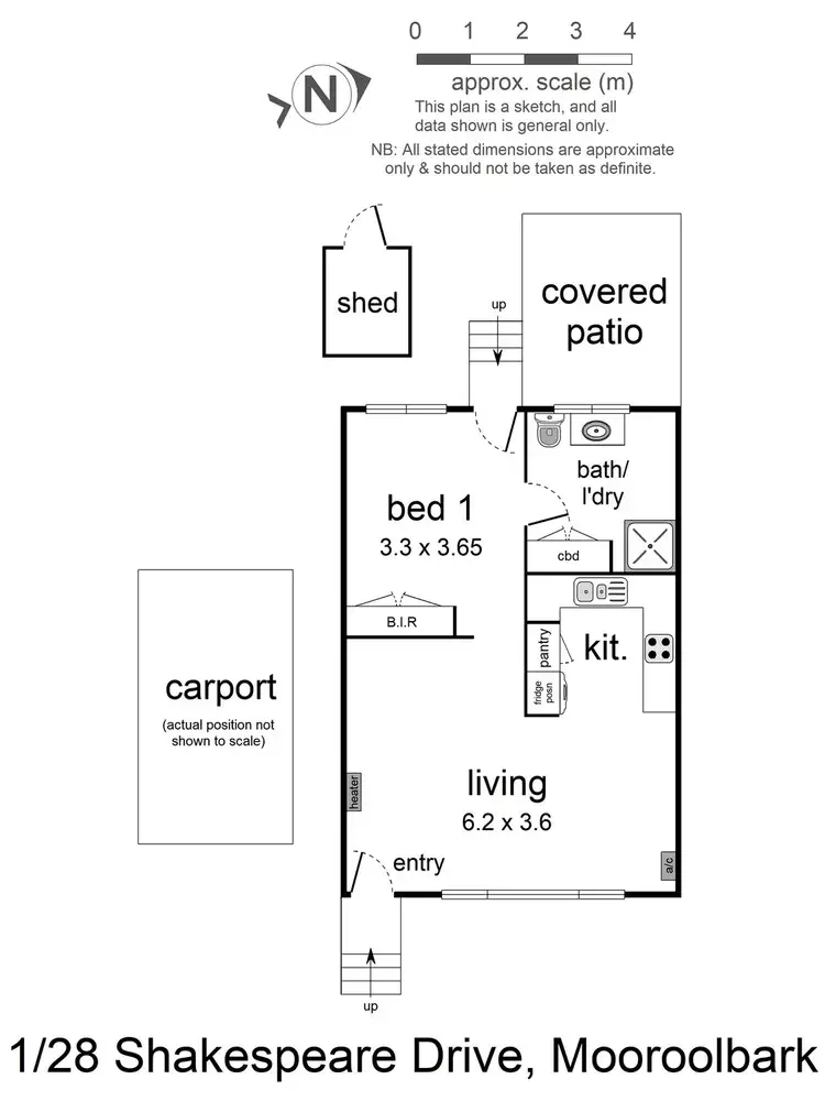 Floorplan of Homely unit listing, 1/28 Shakespeare Avenue, Mooroolbark VIC 3138