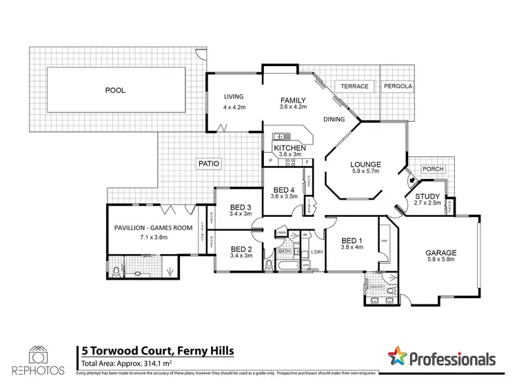 Floorplan of Homely house listing, 5 Torwood Court, Ferny Hills QLD 4055
