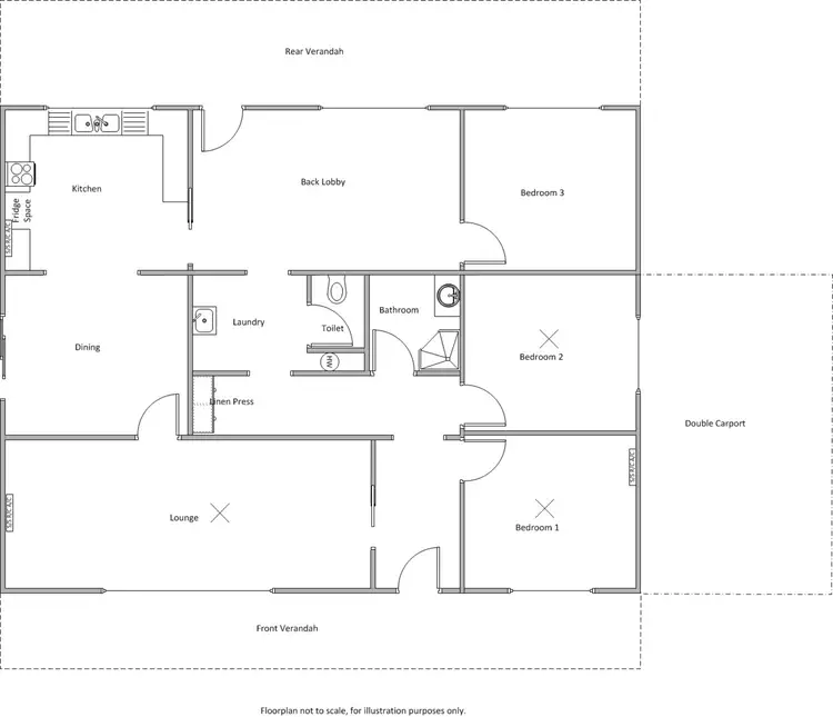 Floorplan of Homely house listing, 19 Blanche Street, Edithburgh SA 5583