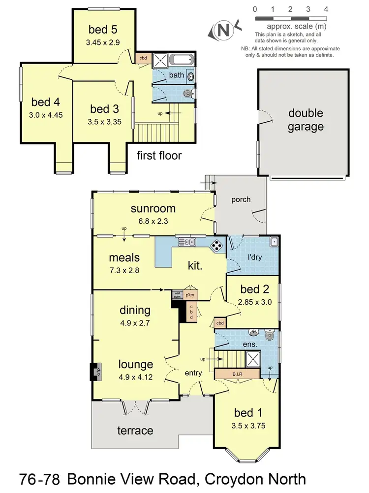 Floorplan of Homely house listing, 76-78 Bonnie View Road, Croydon North VIC 3136