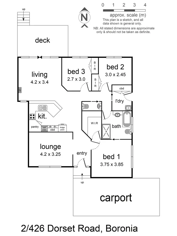 Floorplan of Homely unit listing, 2/426 Dorset Road, Boronia VIC 3155