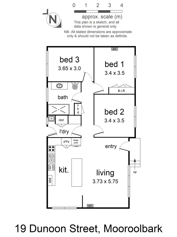 Floorplan of Homely house listing, 19 Dunoon Street, Mooroolbark VIC 3138