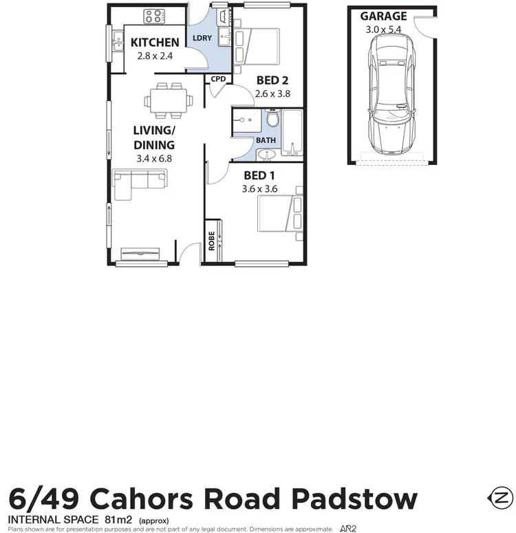 Floorplan of Homely villa listing, 6/49 Cahors Road, Padstow NSW 2211