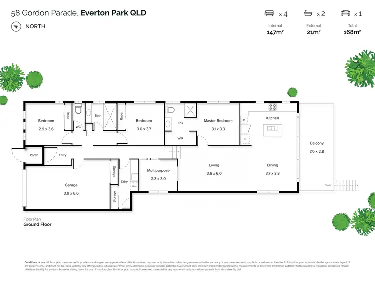 Floorplan of Homely house listing, 58 Gordon pde, Everton Park QLD 4053