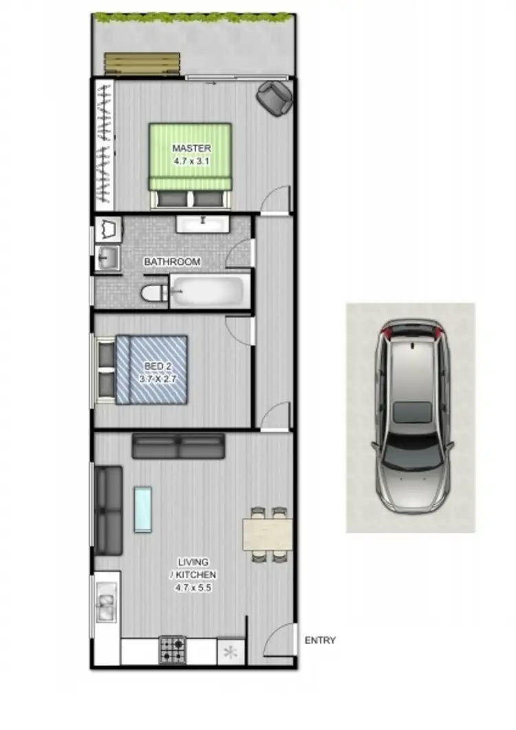 Floorplan of Homely unit listing, 1/18-20 Byron Street, Bellambi NSW 2518