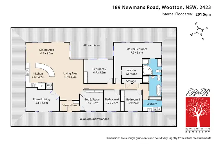 Floorplan of Homely rural property listing, 189 Newmans Road, Wootton NSW 2423