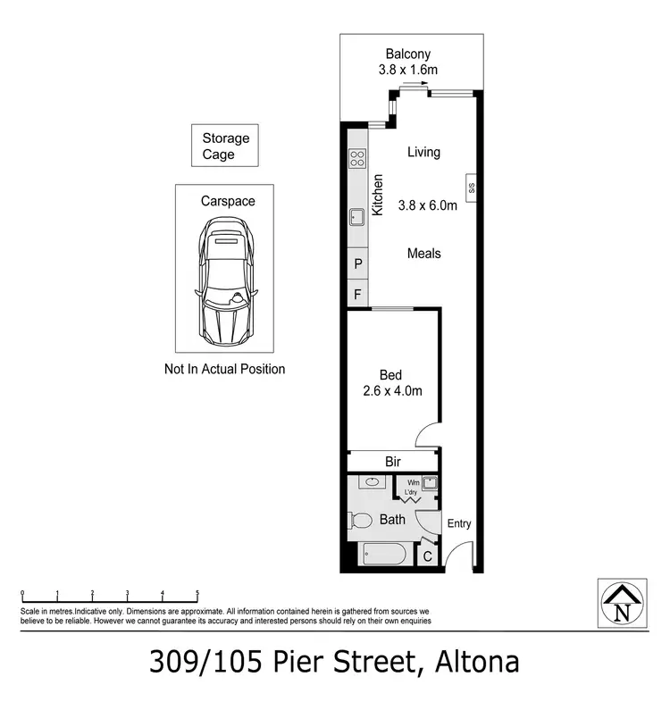 Floorplan of Homely apartment listing, 309/105 Pier Street, Altona VIC 3018
