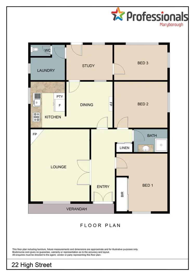 Floorplan of Homely house listing, 22 High Street, Maryborough VIC 3465