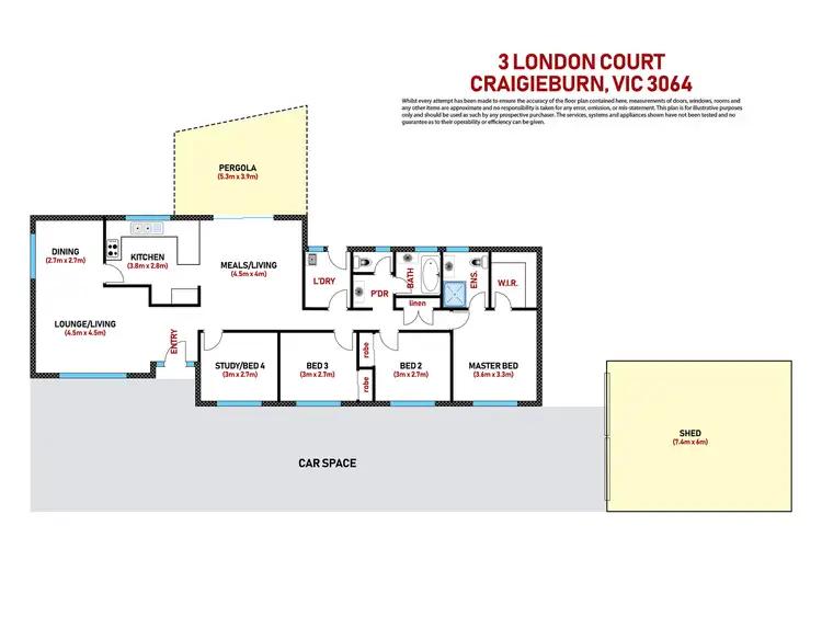Floorplan of Homely house listing, 3 London Court, Craigieburn VIC 3064