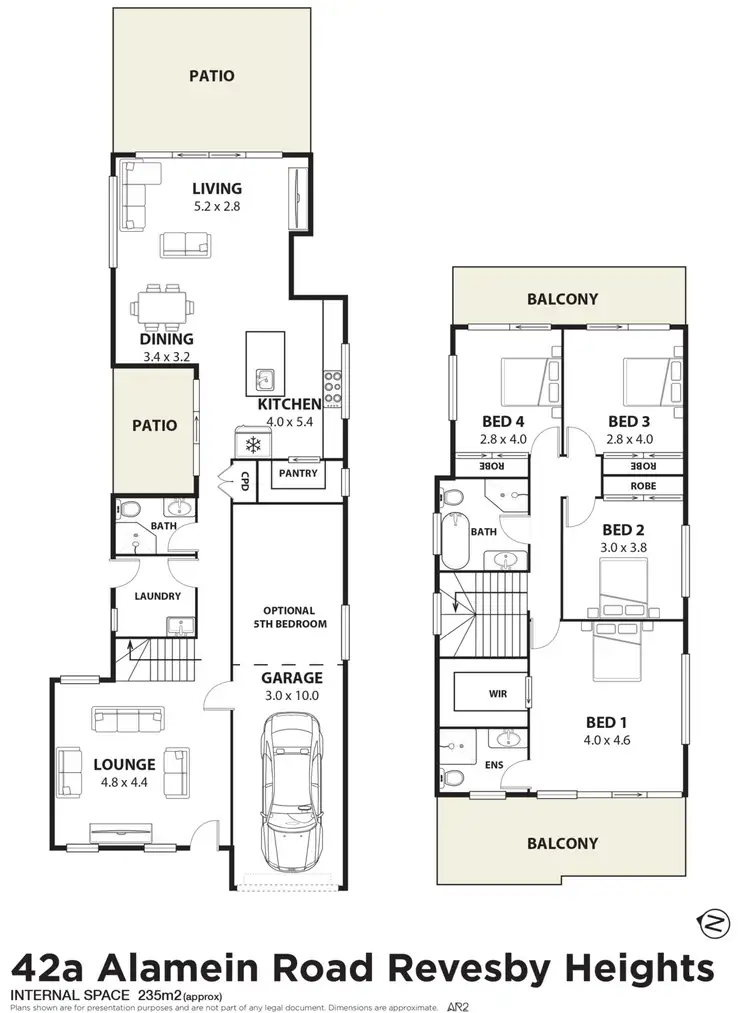Floorplan of Homely semi-detached listing, 42A Alamein Road, Revesby Heights NSW 2212