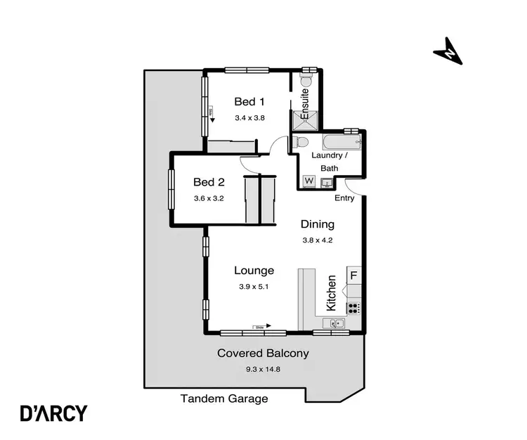 Floorplan of Homely unit listing, 3/40 Bott Street, Ashgrove QLD 4060