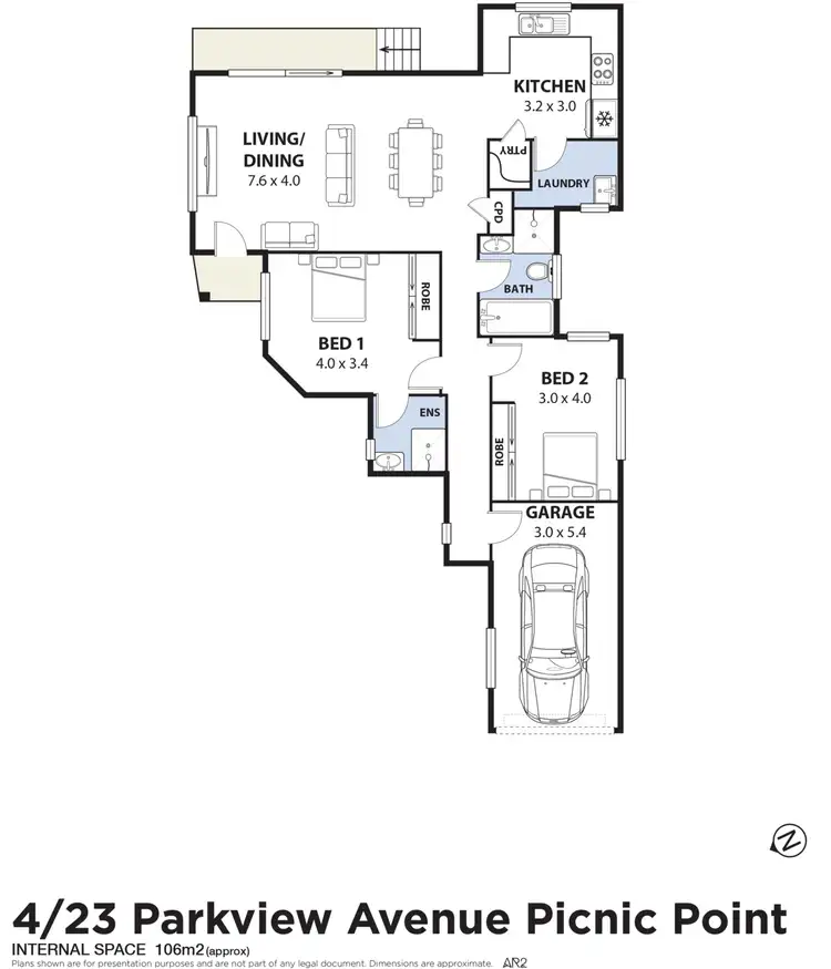 Floorplan of Homely villa listing, 4/23 Parkview Avenue, Picnic Point NSW 2213